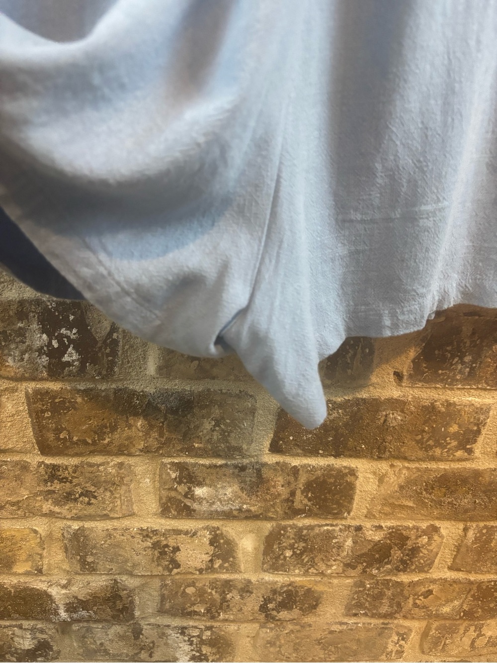 Light Blue Linen-Blend Pinafore Romper - Picture 6 of 9